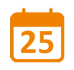 ícone Vida útil de 25 anos